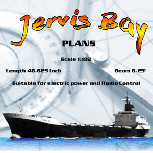 full size printed plans scale 1:192 container ship jervis bay l 46" suitable for radio control