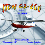 full size printed plans peanut scale itoh 62-160 1960's japanese light plane