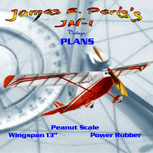full size printed plans peanut scale james e. peris's  jn-l easy-to-build replica