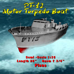 full size printed plan pt-12  boat semi scale 1:35  l 26" suitable for radio control
