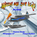 full size printed plans peanut scale "macchi mb .308 ioro"  flies beautifully and did win the rubber scale event.