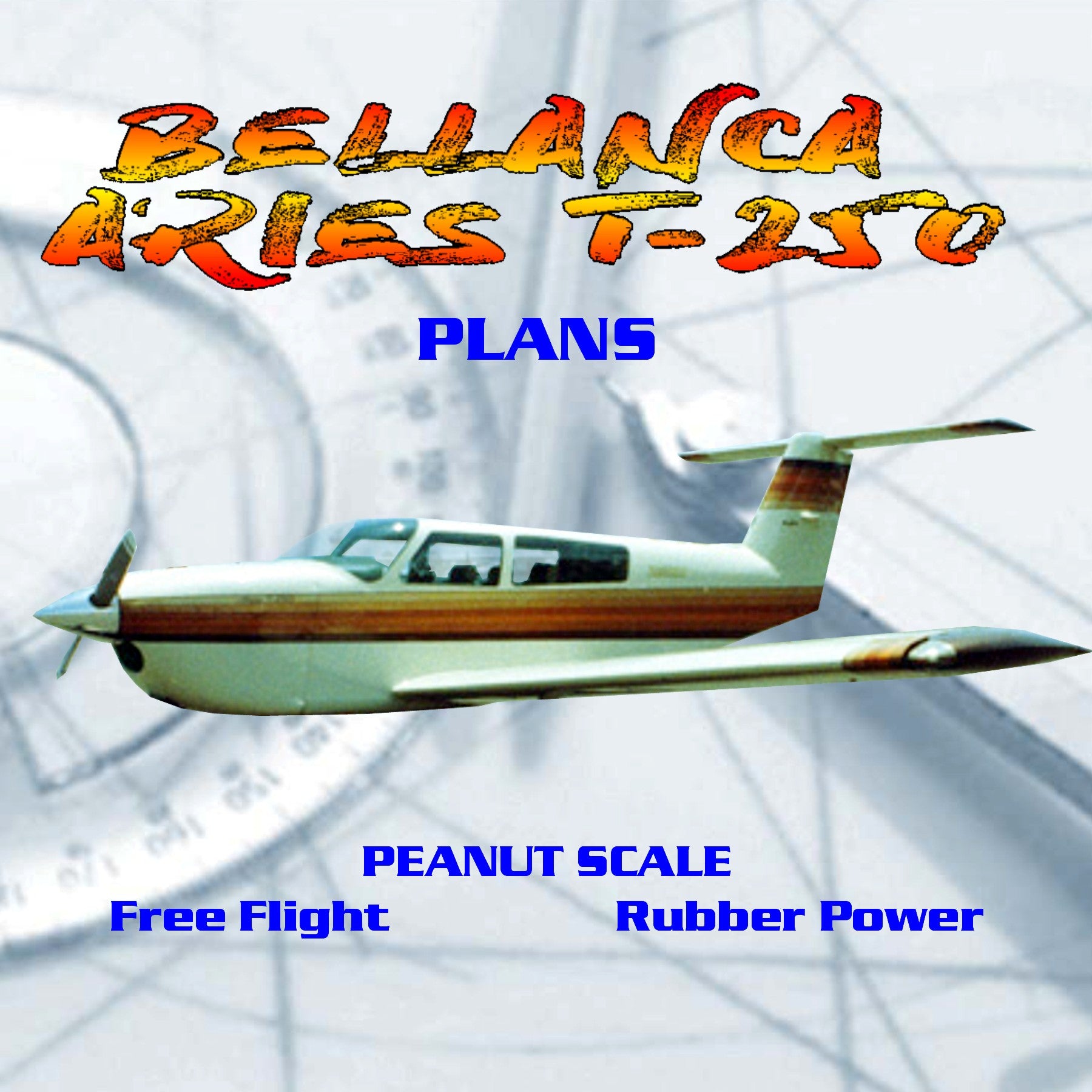 full size printed peanut scale plans bellanca aries t-250  slab-sided fuselage, which lends itself to simple lightweight peanut