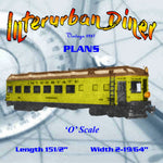 full size printed plan o gauge interurban diner a 1947 plan
