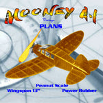 full size printed plans peanut scale "mooney a·l" it was designed around1930