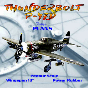 full size printed plans peanut scale "p-47d thunderbolt" fly it the way it looks best.