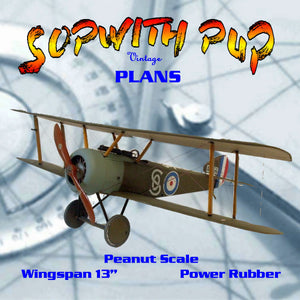 full size printed plans peanut scale "sopwith pup" show almost exact scale structure,
