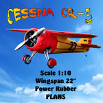 full size printed plans cessna cr-3 scale 1:10  power rubber