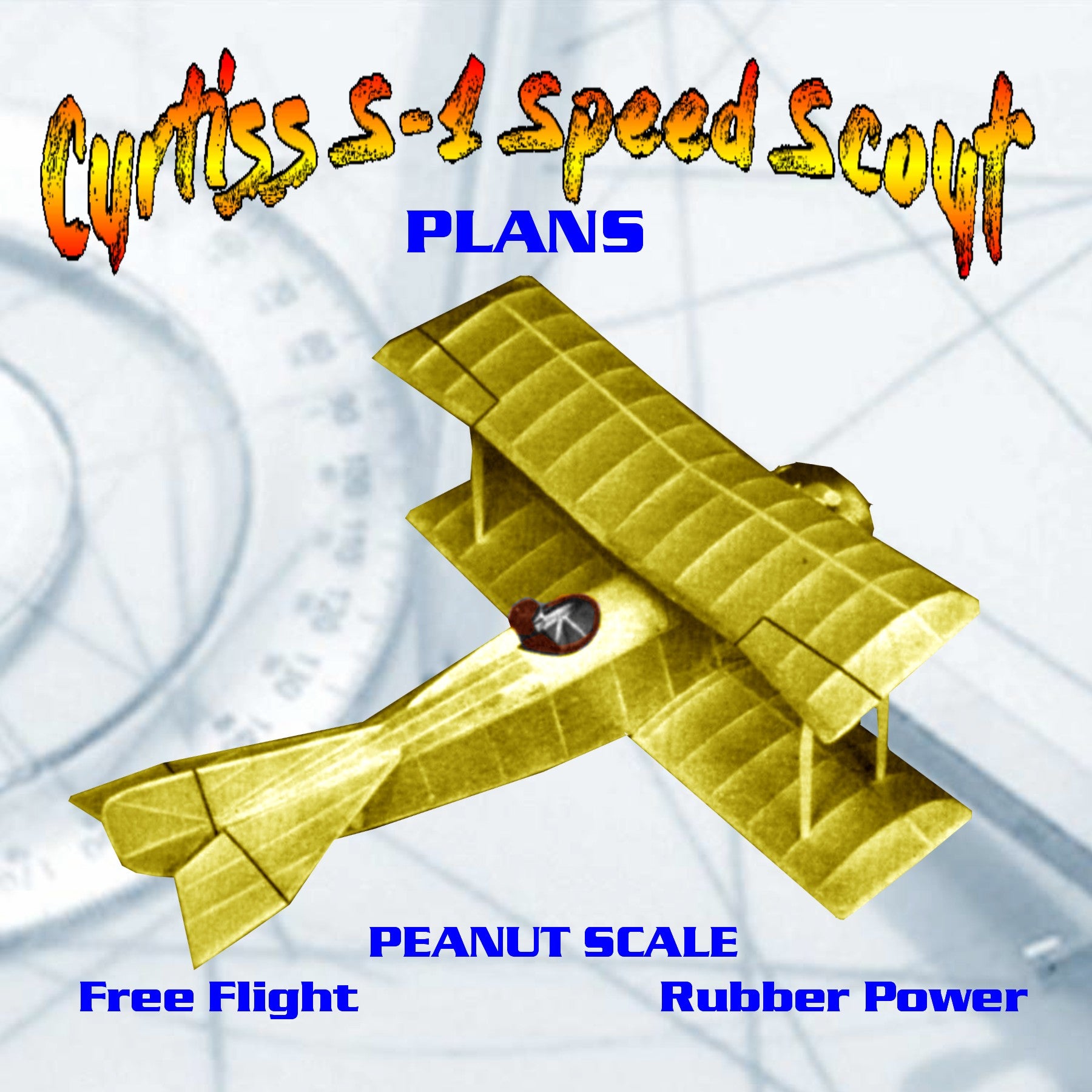 full size printed peanut scale plans curtiss s-1 speed scout first attempt to produce a single-seat fighting scout