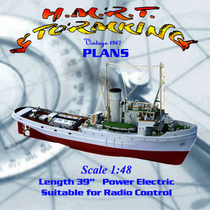 full size printed plan 1/48 scale 39"class assurance escort & rescue tug