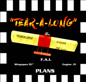 full size printed plan & building notes  f.a.i. combat  “tear - a - long” wingspan 35”  engine .15