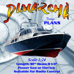 full size printed plan scale 1:24  l 30 vosper deep sea motor yacht dimarcha