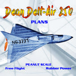 full size printed scale peanut plans dean delt-air 250 model proved to be a very stable flier
