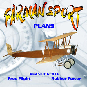 full size printed peanut scale plans farman sport flies as good as it looks.