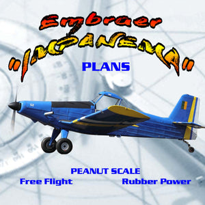 full size printed peanut scale plans embraer  “impanema” a cropduster especially well suited to novice builders.