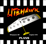 full size printed plan & building notes 1/2a combat *litehawk* w/s 36"  engine 1/2a