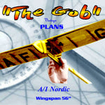 full size printed plan a/1 nordic glider w/s 56" the "gob" all-balsa construction