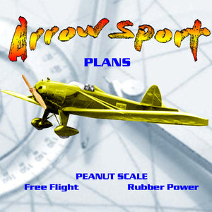 full size printed peanut scale plan arrow sport iightplane makes a good-flying peanut.