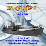 full size printed plan1:48 scale fishery protection suitable for radio control
