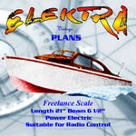 full size printed plan freelance scale 21" cabin cruiser suitable for radio control or display