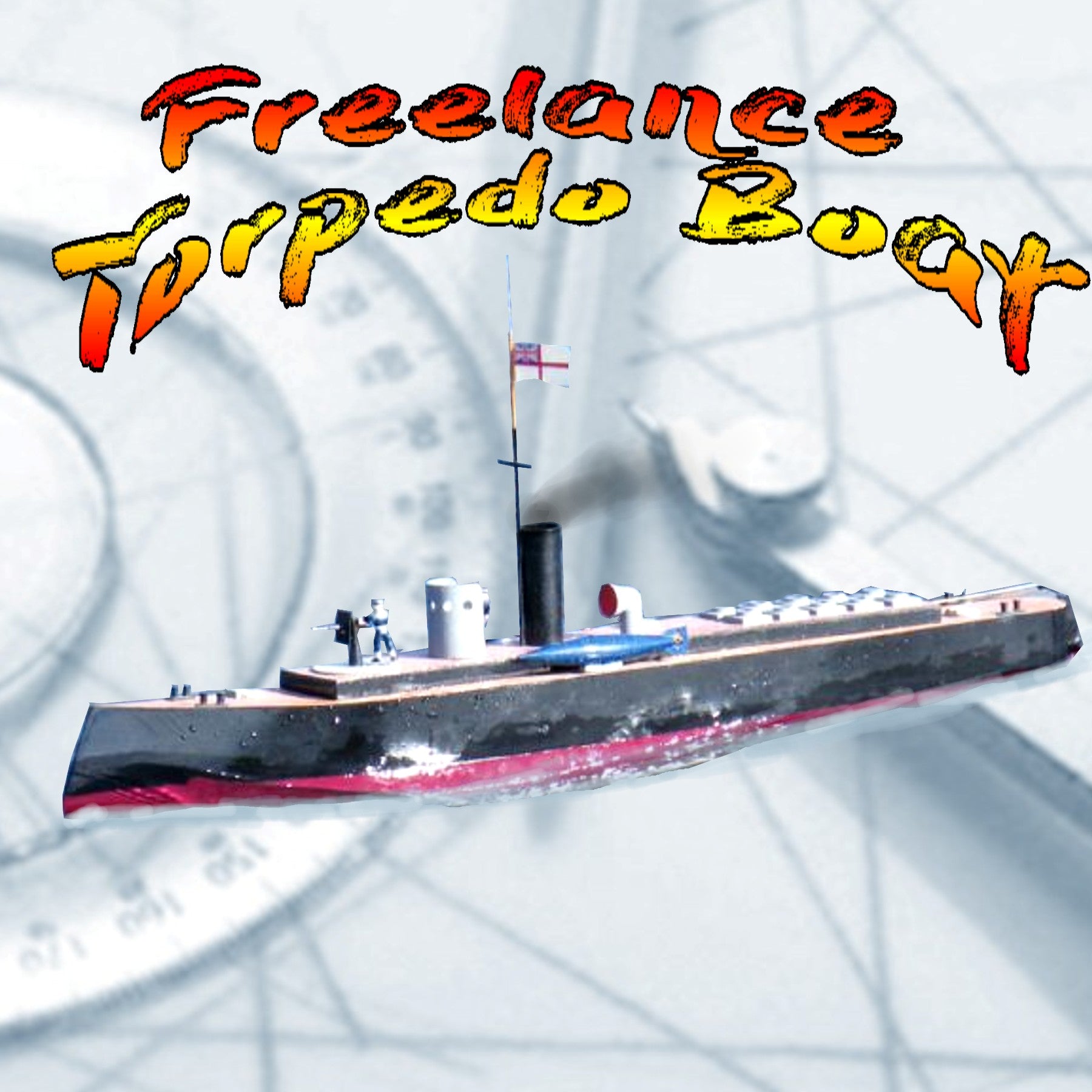 full size printed plans freelance torpedo boat l 32" suitable for electric power and radio control