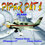 full size printed plans peanut scale "piper pat 1" his model offers challenges to those who want them
