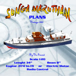 full size printed plan scale sunga marutham patrol boat customs and excise ship