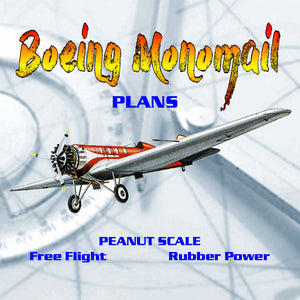 full size printed peanut scale plans boeing monomail the ability to fly well,