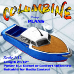 full size printed plans & article to build columbine a simple cabin launch scale 1:12  l 26 ½”