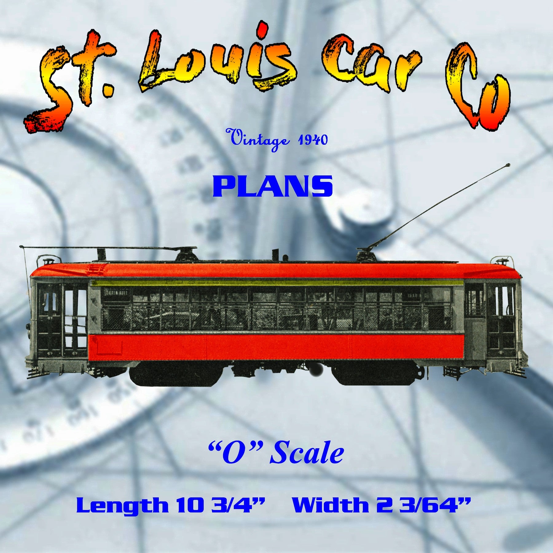 full size drawings o gauge st. louis car co trolley built by the american car co