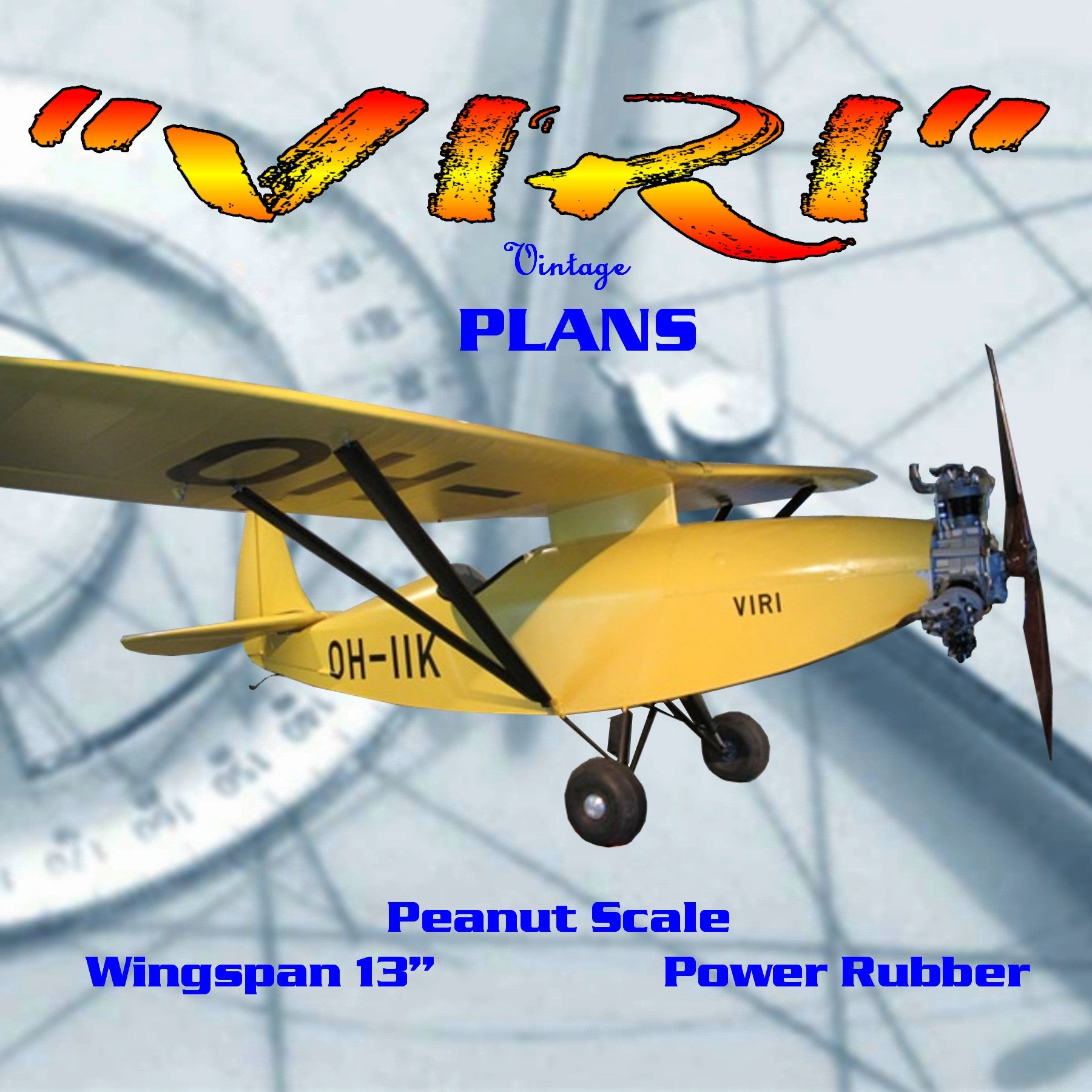 full size printed plans peanut scale "viri" quaint little single-seater from the 1930s