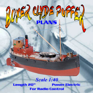 build clyde puffer is a type of small coal-fired and single-masted cargo ship full size printed plan