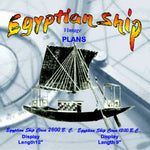 full size printed display model plans egyptian ship circa 1300 b. c. & 2600 b. c.