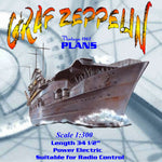 full size printed plans vintage 1962 semi-scale 1:300 “graf zeppelin” germany's only aircraft carrier.