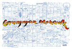 full size plans control line scale 7/8”=1’ wingspan 37” two .15 eng grumman mohawk