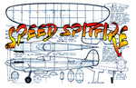 full size printed plans peanut scale "speed spitfire" aerodynamics plays no favourites