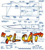 full size printed plan easy foam and wood electric catamaran xl cat