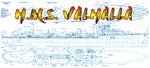 full size printed plans scale 3/16 in to 1ft. v&w destroyers length 58" suitable for radio control