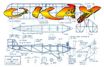 full size printed plans peanut scale  "okay" model is of typical "stick-'n-tissue" construction.