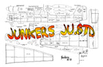 full size printed plan and building notes junkers ju.87d scale 1:32 (3/8”=1ft)  wingspan 17 inch  power rubber