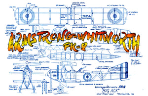 full size printed peanut scale plans armstrong-whitworth fk-8  interesting and relatively obscure wwi machine