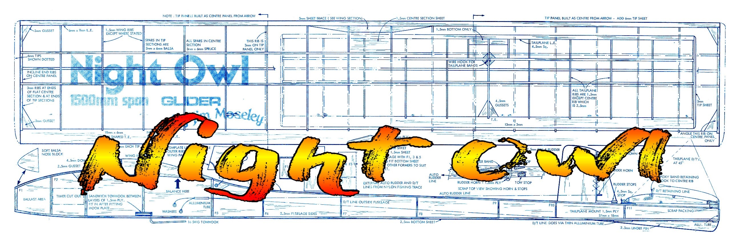 full size printed plan glider w/s 59” flight performance is beyond expectations.