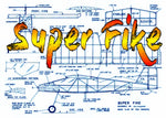 full size printed plans wingspan 13 3/4" super fike