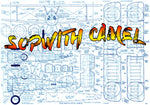 full size printed plans control line  standoff scale 1”= 1' sopwith camel wingspan 26 9/16”  engine .19