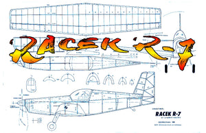 full size printed plans peanut scale " racek r-7" it is a great flyer; 70-second flights