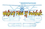 full size printed plans scale 1/32 "handley page 39 gugnunc" all sheet construction and rubber power