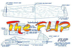 full size printed plan control line profile  stunter  the flip a fine project for any young modeler