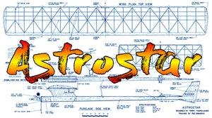 vintage plan from 1987  1/2a 48 1/4" w/s freeflight astrostar  can be built by a novice