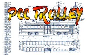 scale printed drawings vintage 1947 model railroad o & ho gauge pcc trolley