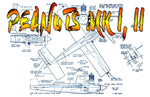 full size printed plan  1/2 a 1959 control line speed peanuts mk ii wingspan 9”  engine .049