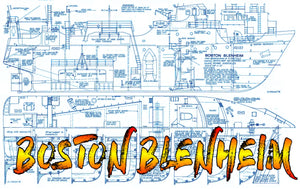 full size printed plans to build a 1:48 scale deep sea fishing ship "boston blenheim"